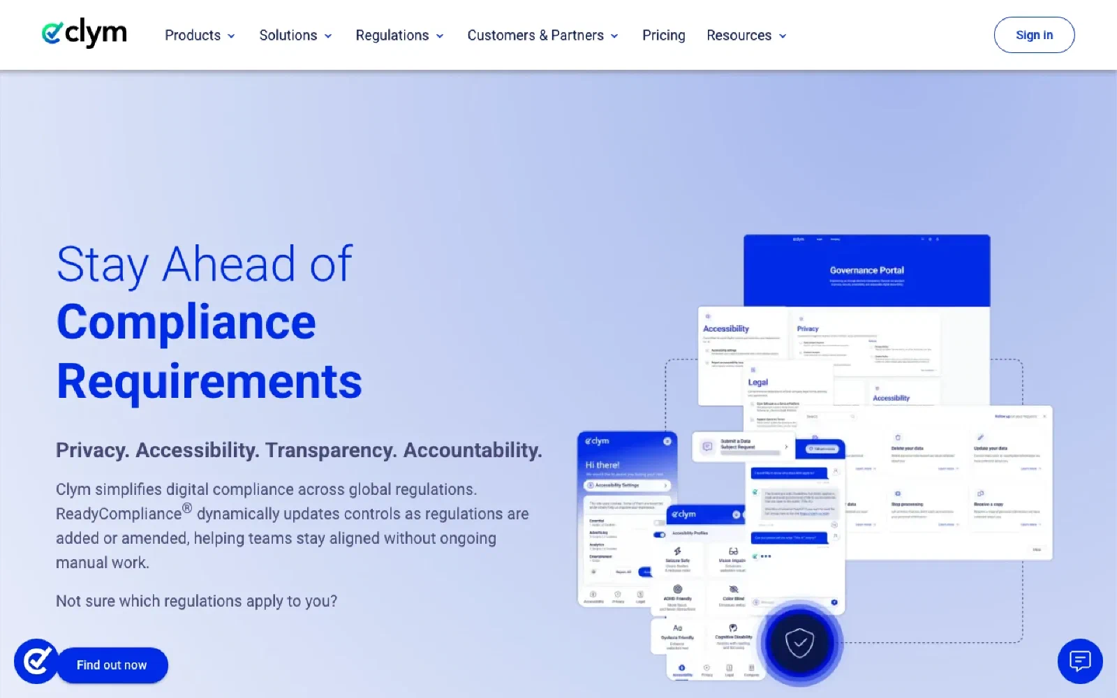 Clym homepage screenshot
