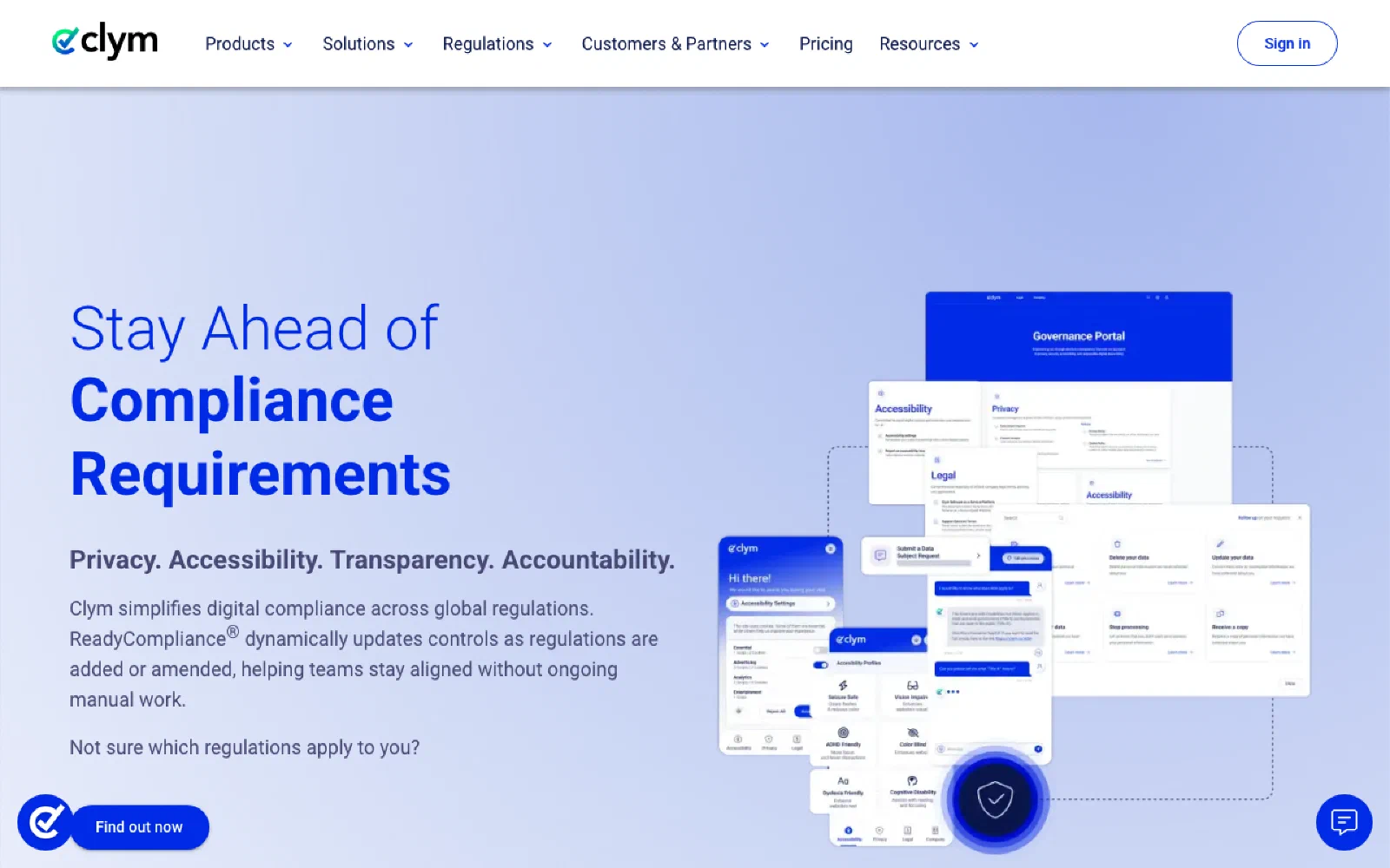 Clym homepage screenshot