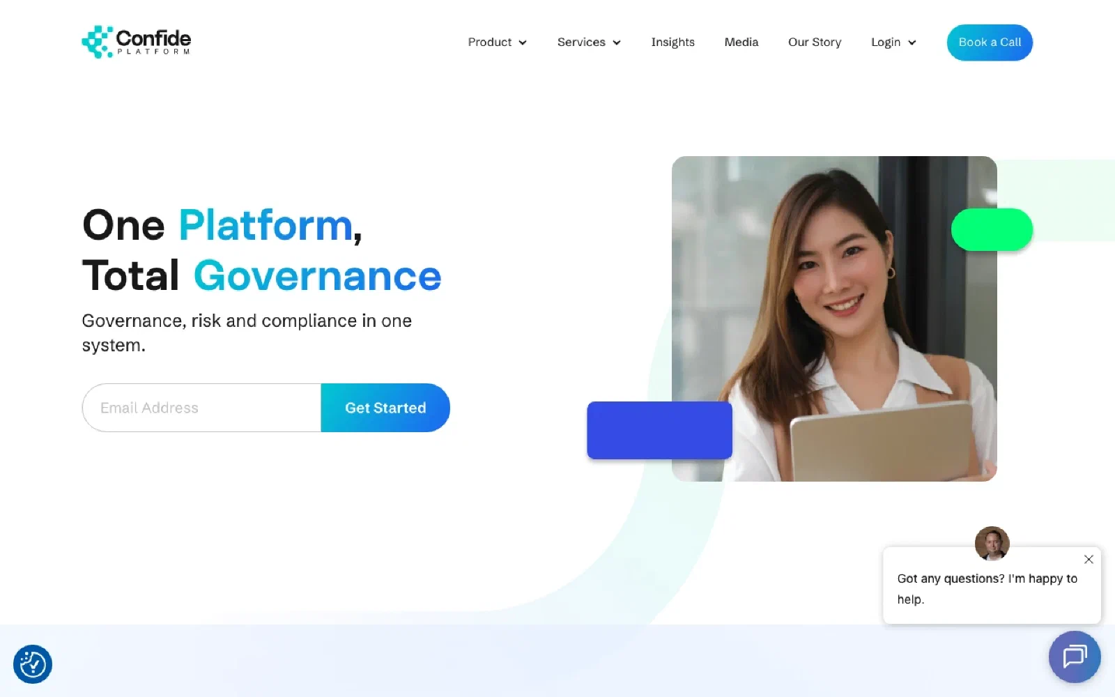 Confide homepage screenshot