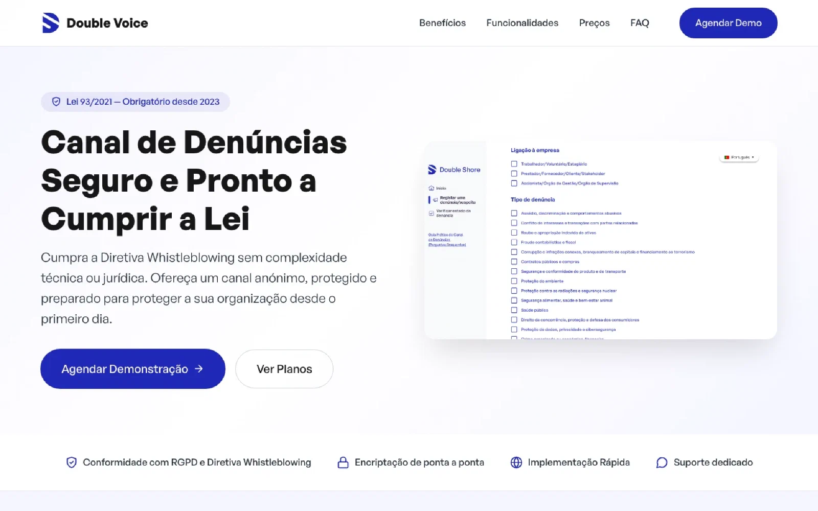 Double Voice homepage screenshot