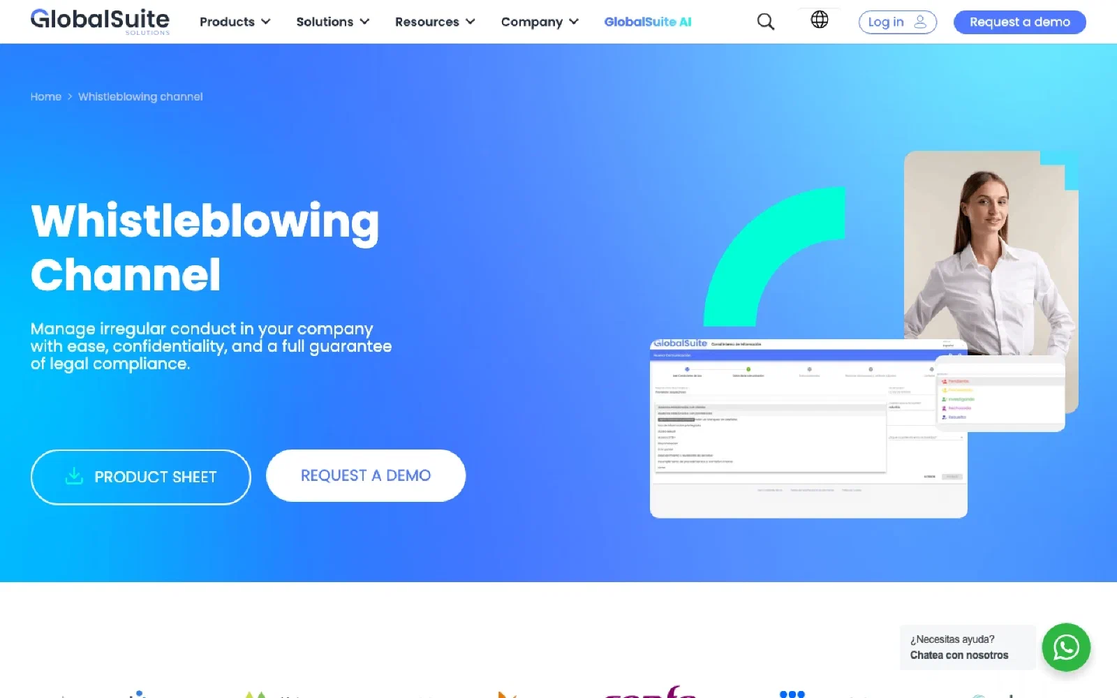 GlobalSuite homepage screenshot