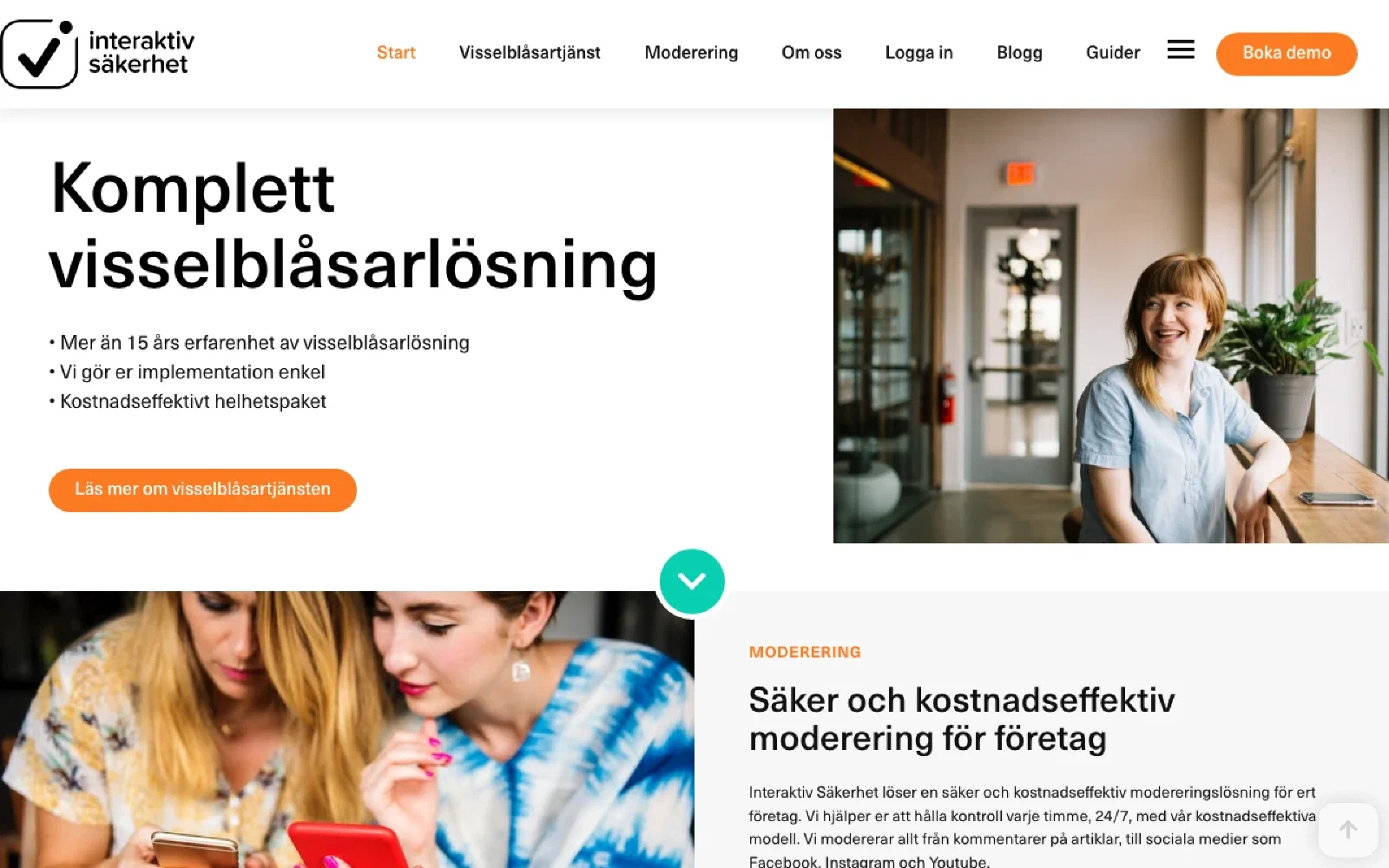 Interaktiv Säkerhet homepage screenshot