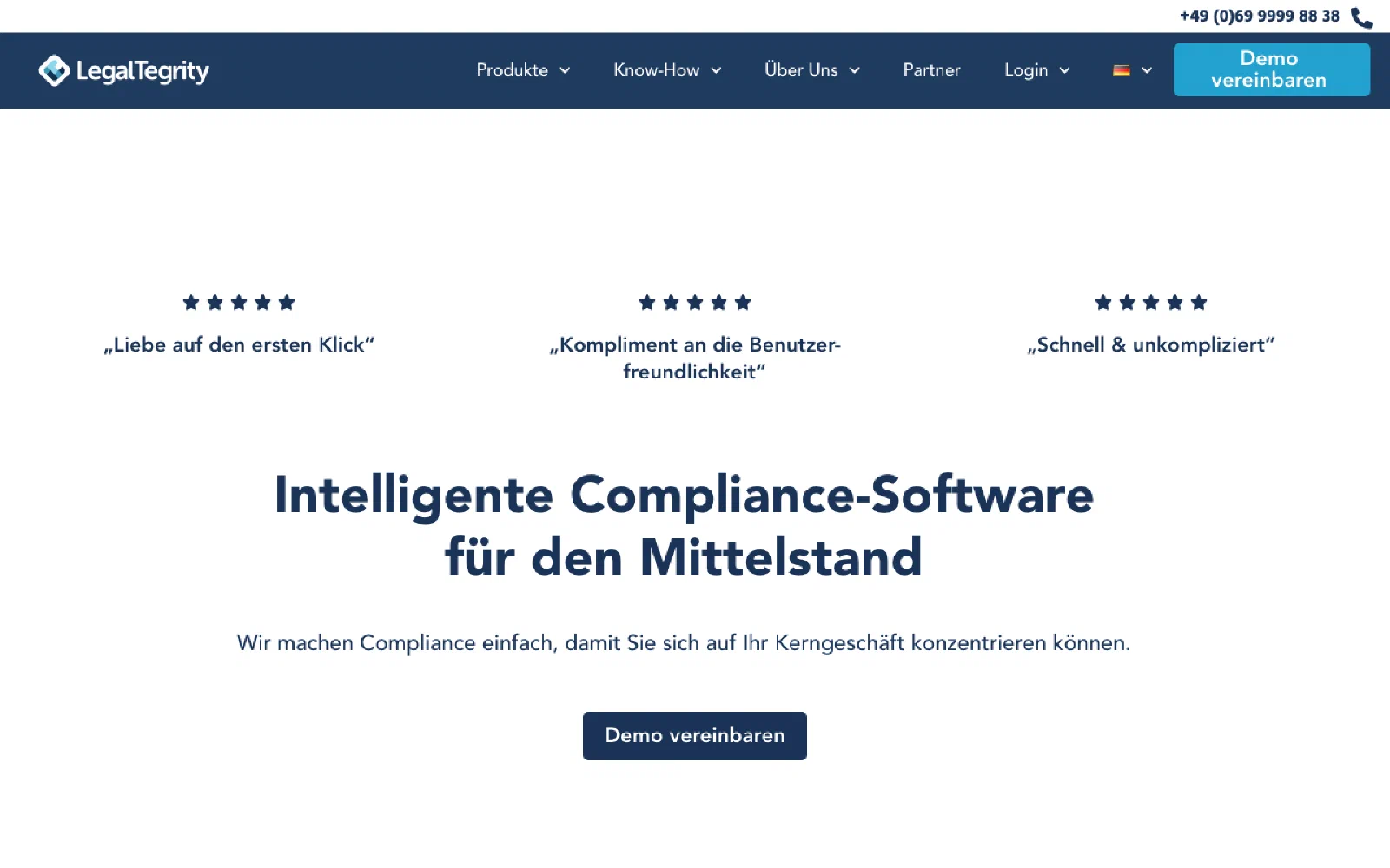 LegalTegrity homepage screenshot