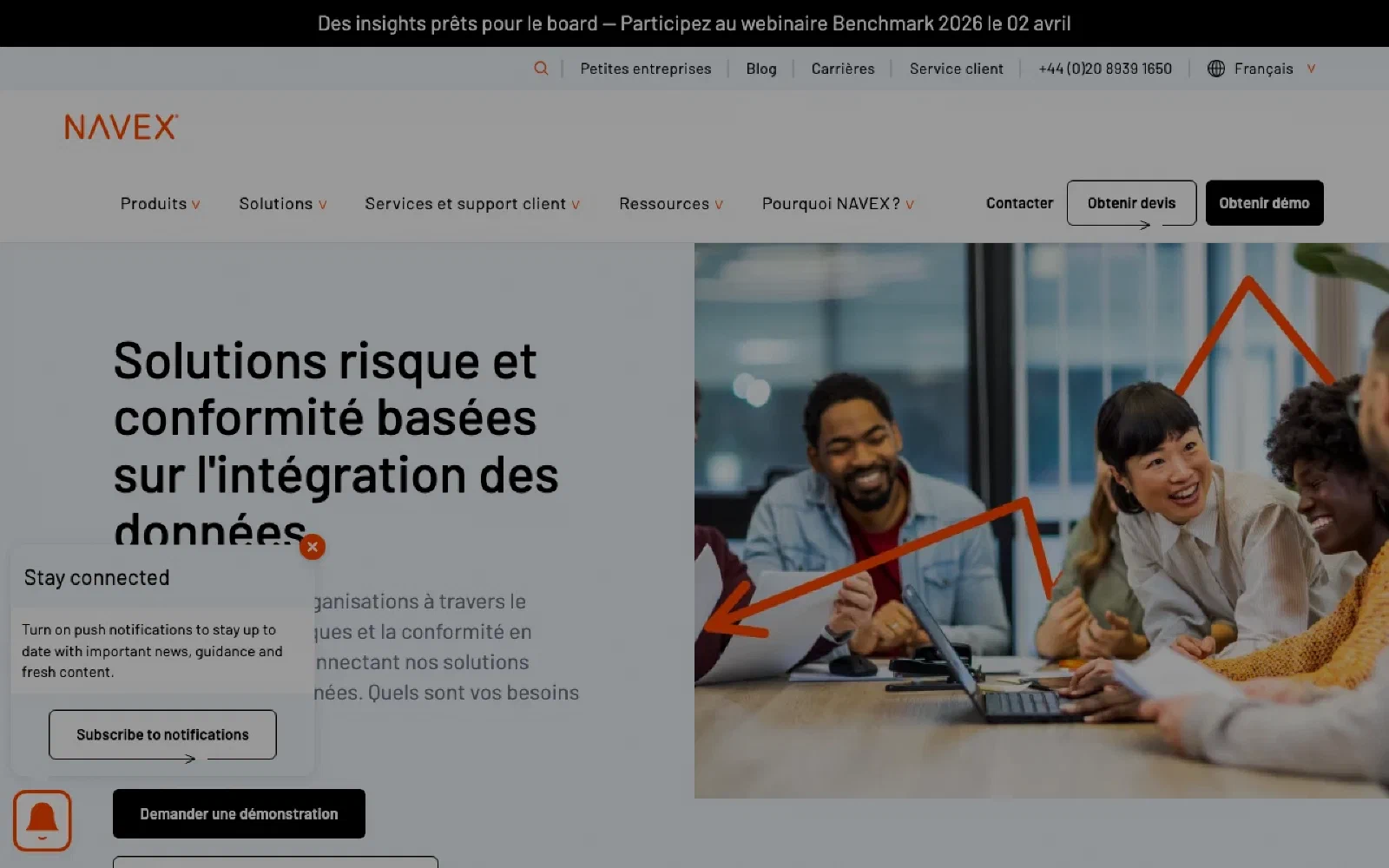 NAVEX homepage screenshot