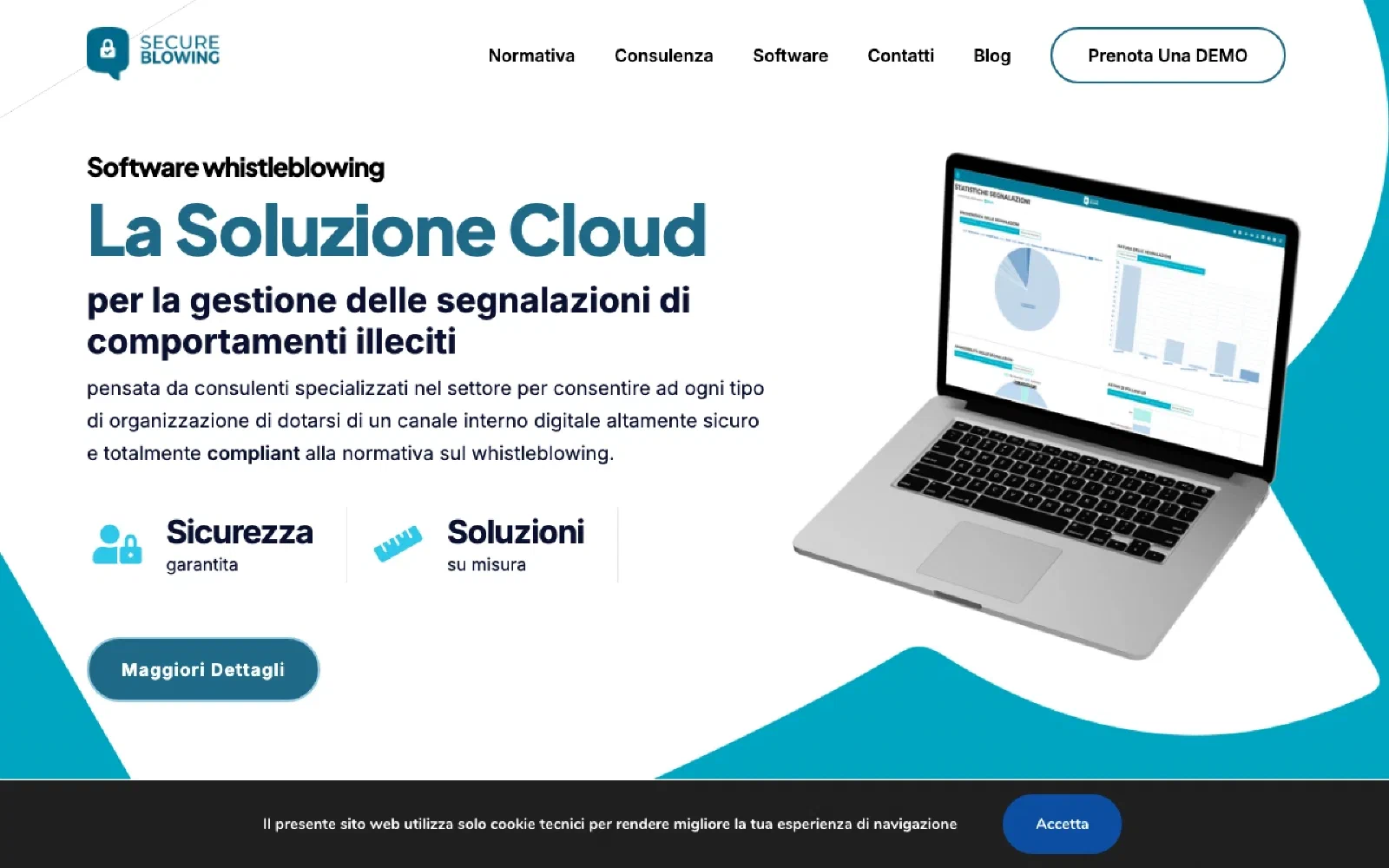 Secure Blowing homepage screenshot