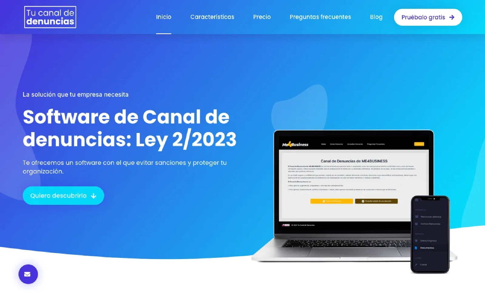 Tu Canal de Denuncias homepage screenshot