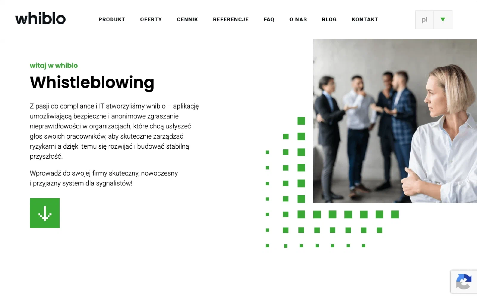 Whiblo homepage screenshot