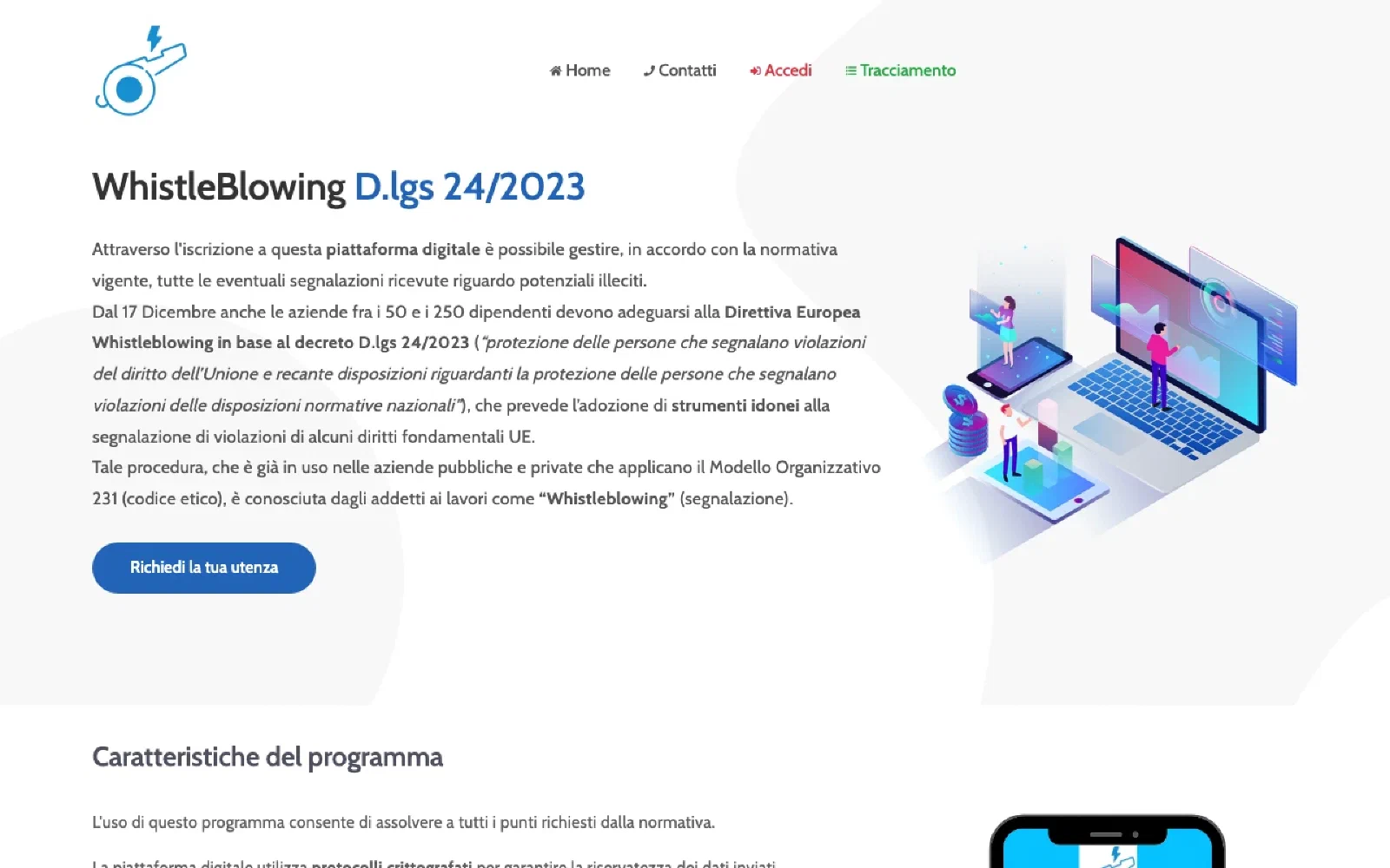 Whistleblowing24 homepage screenshot