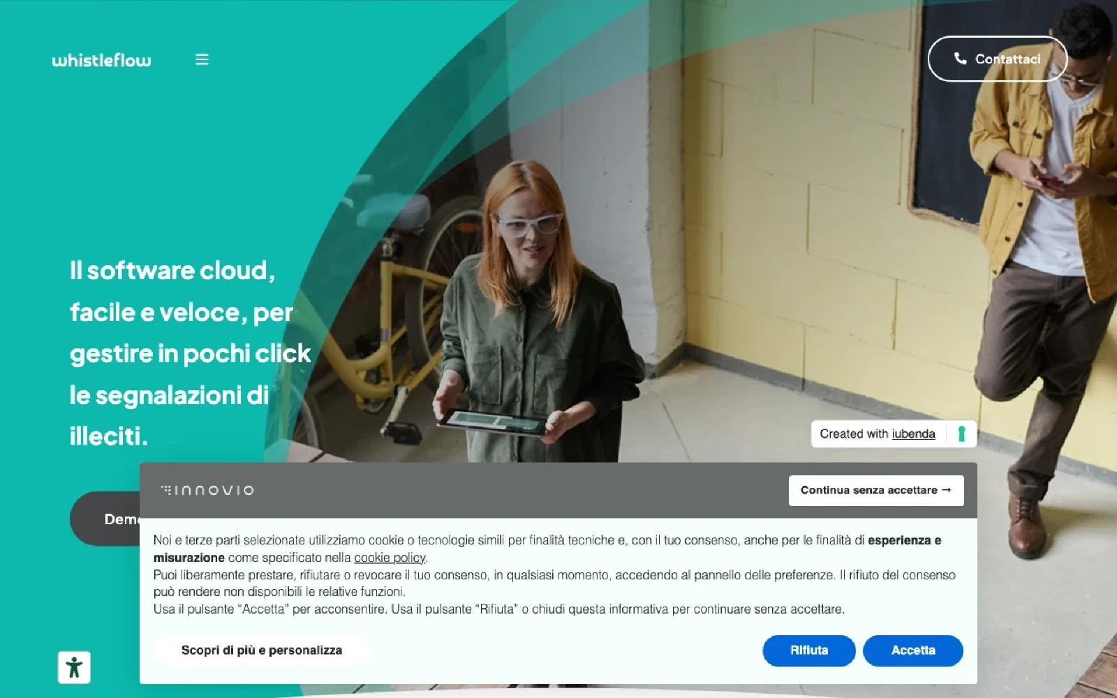 Whistleflow homepage screenshot