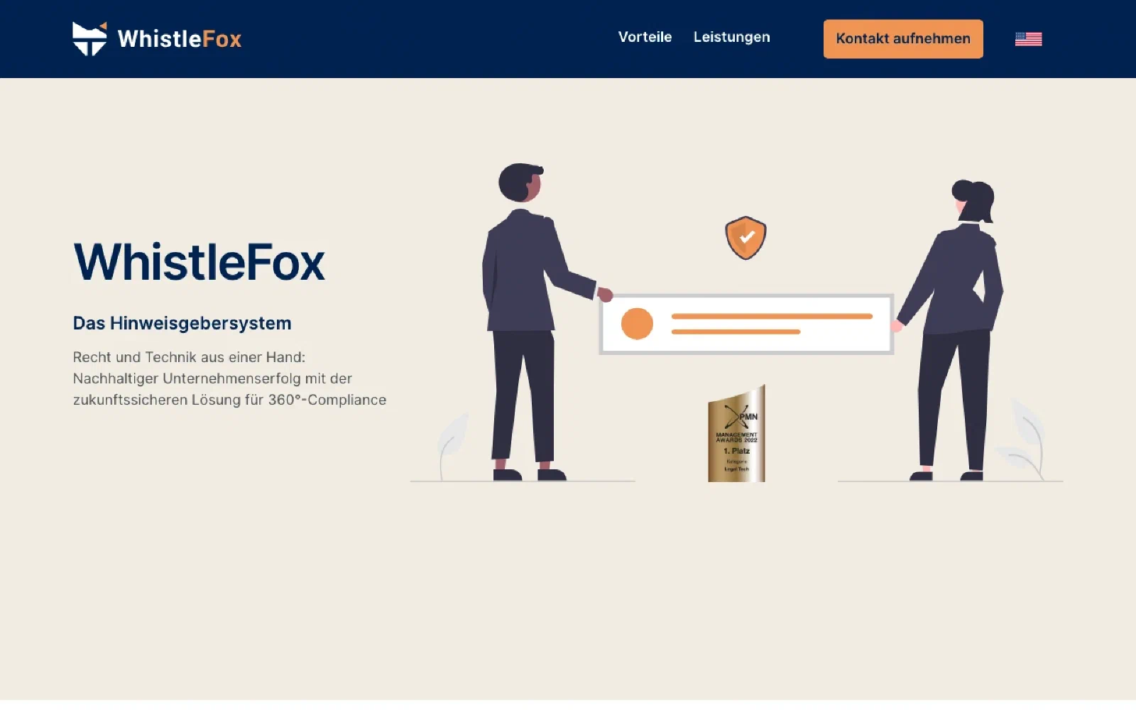 WhistleFox homepage screenshot