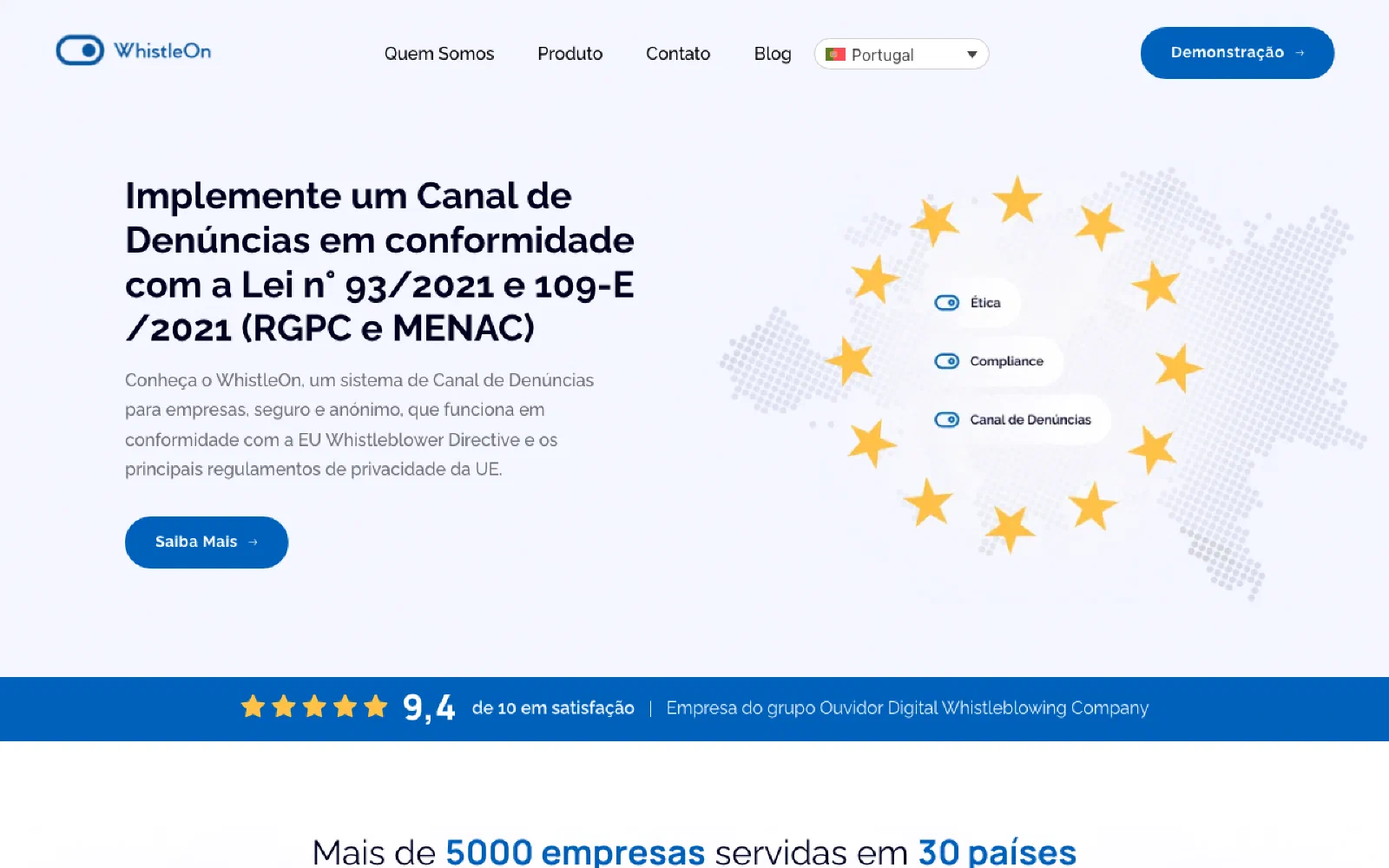 WhistleOn homepage screenshot