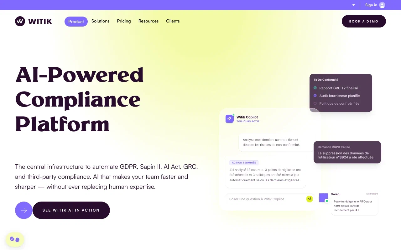 Witik homepage screenshot